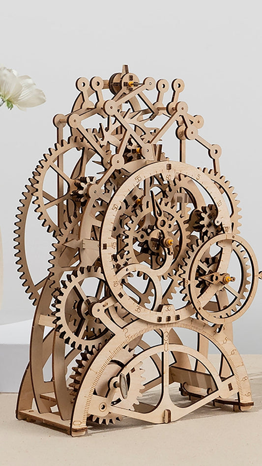 ROKR Pendulum Clock Mechanical Gears 3D Wooden Puzzle K501