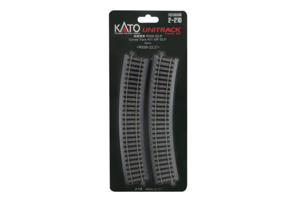 Kato HO Scale H R550-22.5 Curve Track (4 ea) 2-210
