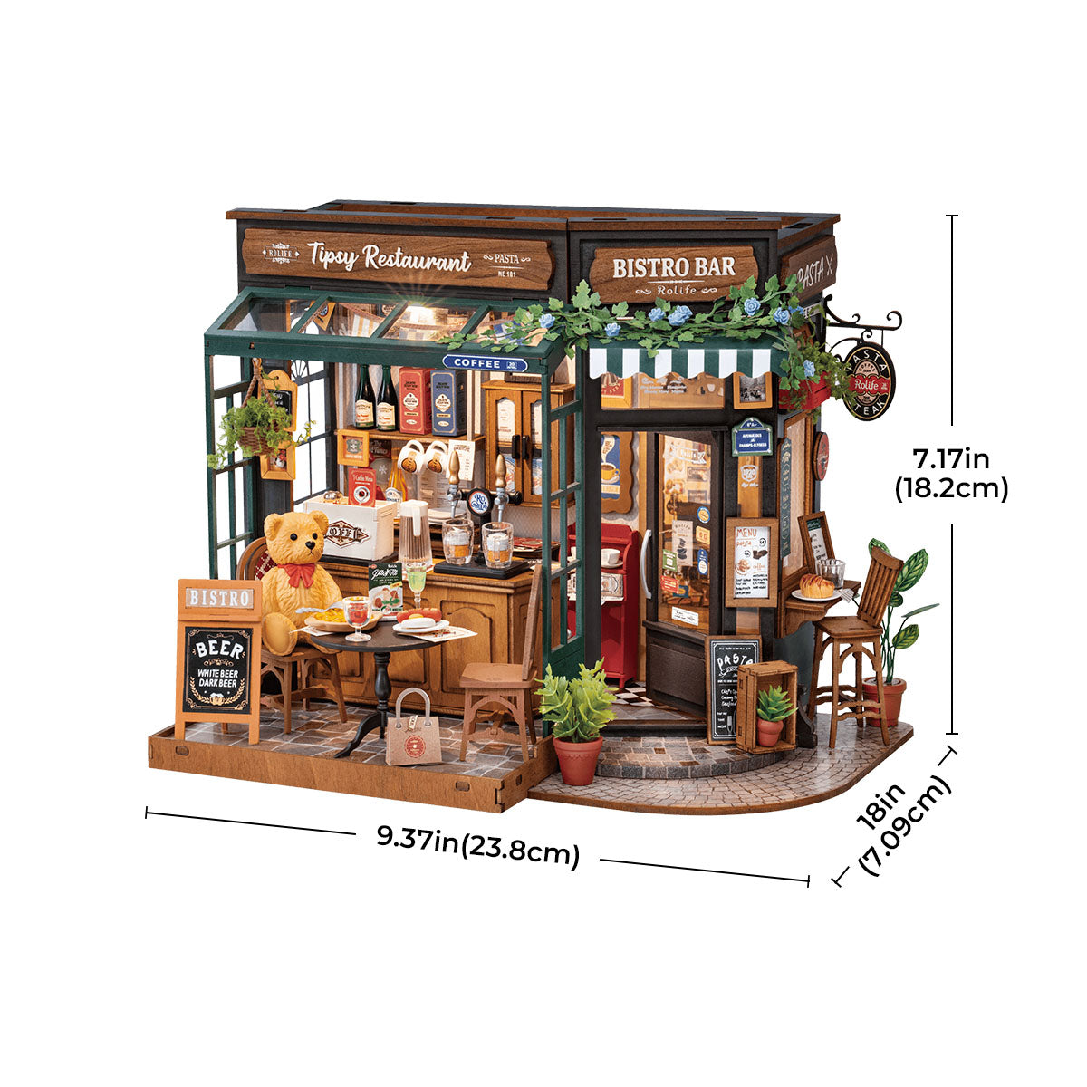Rolife Tipsy Restaurant DIY Minature House Kit DG167