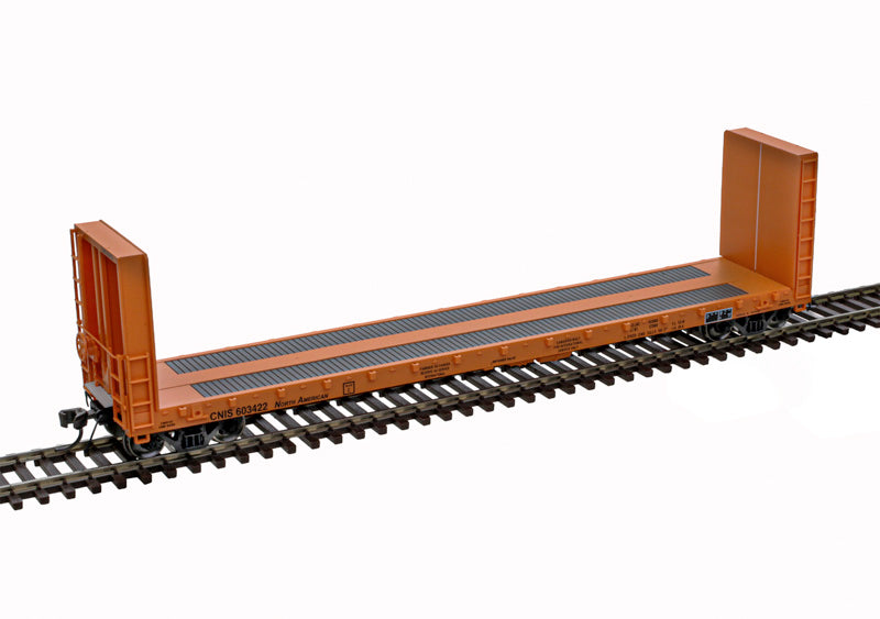 HO Rolling Atlas 52' Canadian National Bulkhead Flat Rd #603405