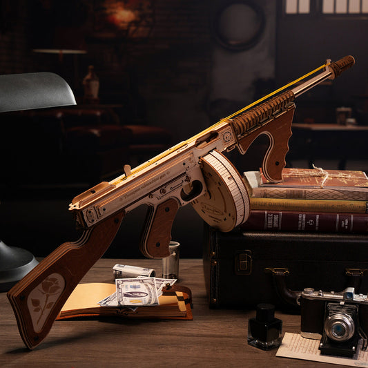 ROKR Thompson Submachine Gun Toy 3D Wooden Puzzle ROELQB01