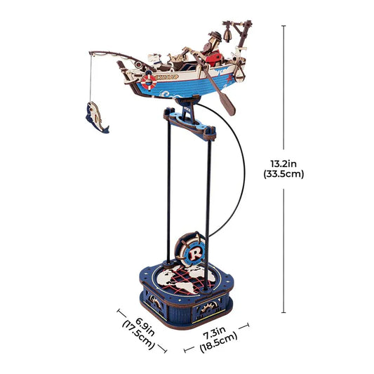ROKR DIY Ocean Fisher Pendulum Toy 3D Wooden Puzzle MCD02