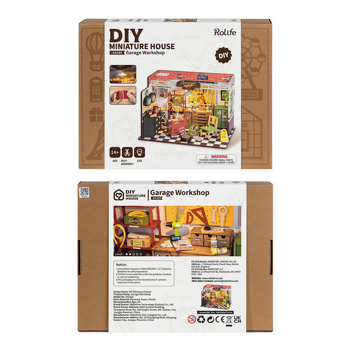 Rolife Garage Workshop DIY Miniature House Kit ROEDG165