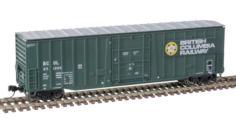 N Rolling Atlas NSC 50' Plug Door Box Car British Columbia Railway Rd #851028