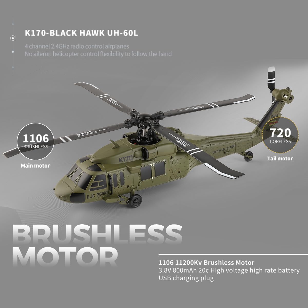 RCPRO K170 Black Hawk UH-60L
