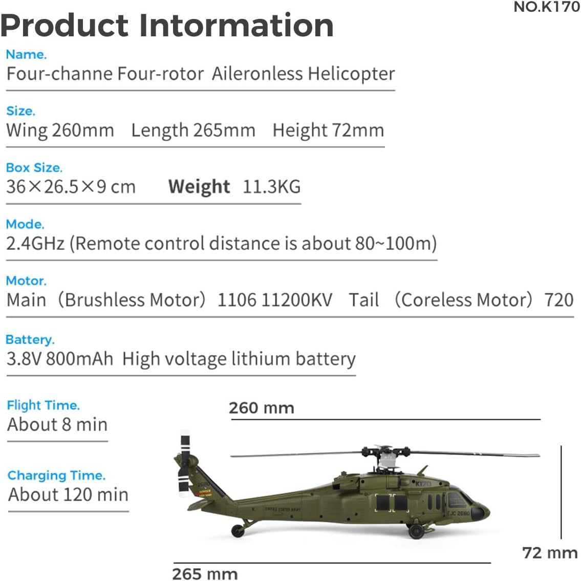 RCPRO K170 Black Hawk UH-60L