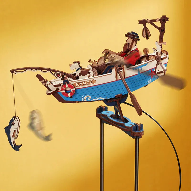 ROKR DIY Ocean Fisher Pendulum Toy 3D Wooden Puzzle MCD02