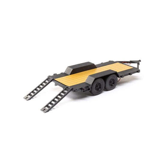 SCX24 Flat Bed Vehicle Trailer with LED Taillights:1/24th AXI00009