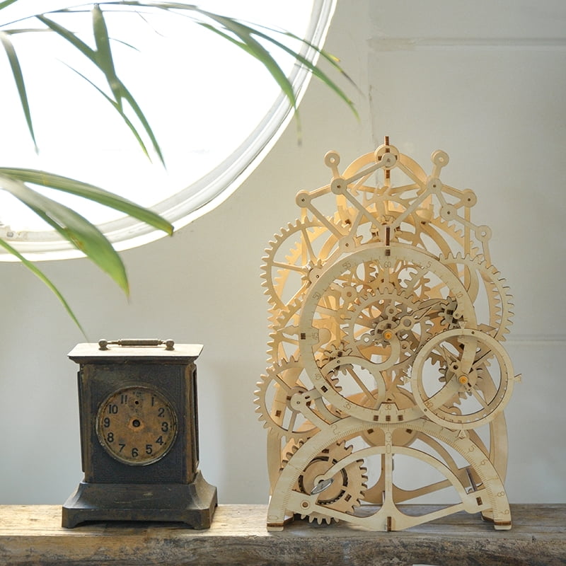 ROKR Pendulum Clock Mechanical Gears 3D Wooden Puzzle K501
