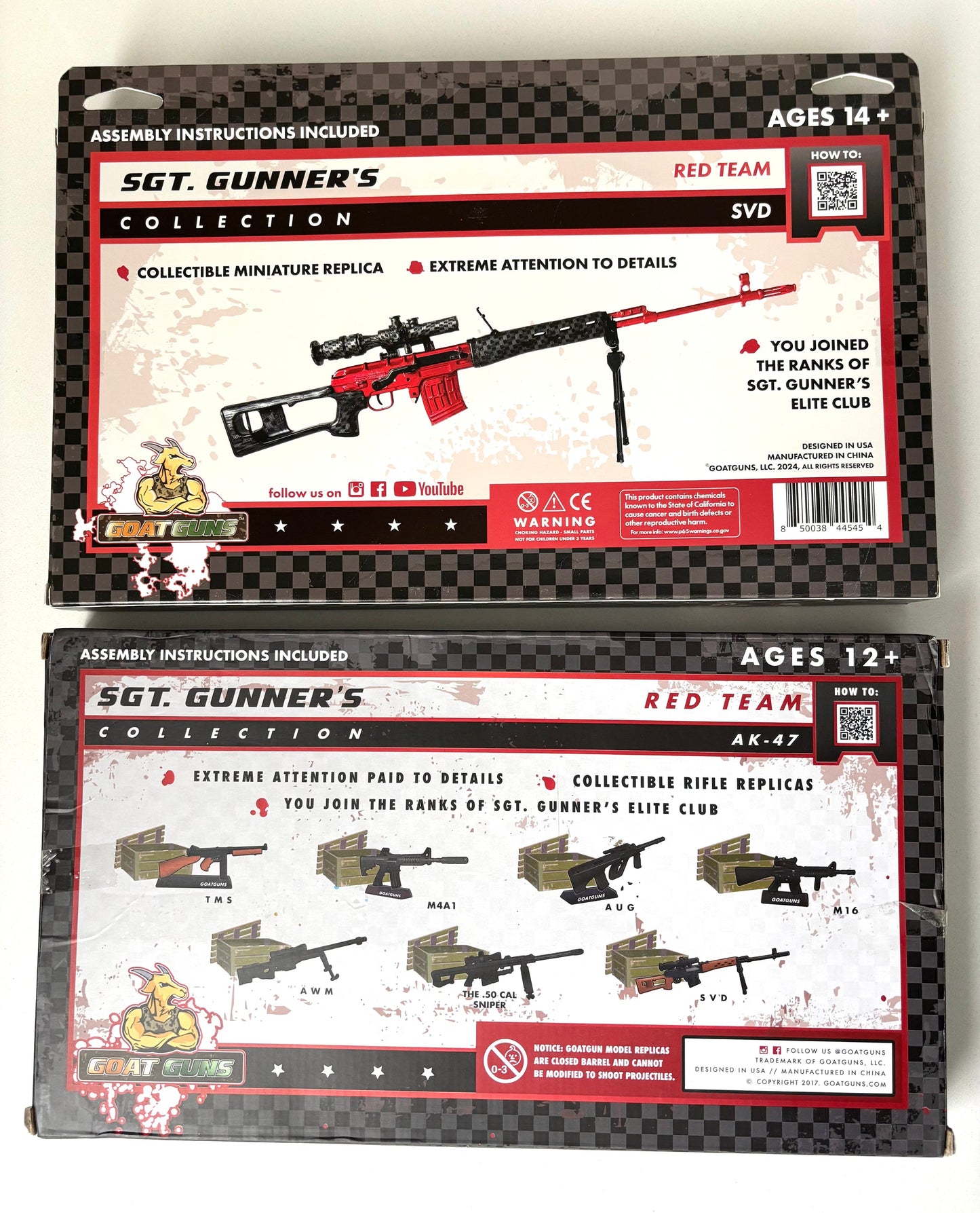 GoatGuns "Red Team" SVD Sniper Rifle Metal Diecast Kit