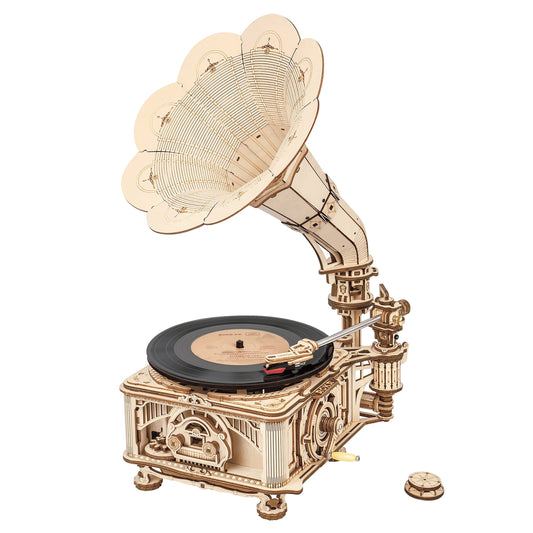 ROKR DIY Crank Classic Gramophone (Hand Rotating) LKB01