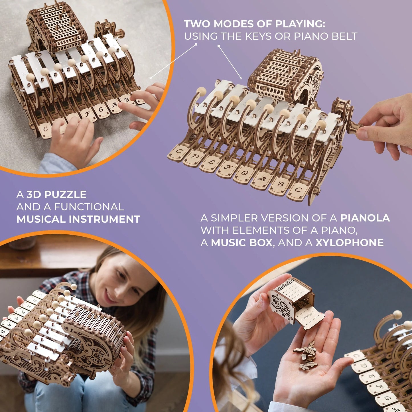 UGears Mechanical Celesta - 573 Pieces (Medium)