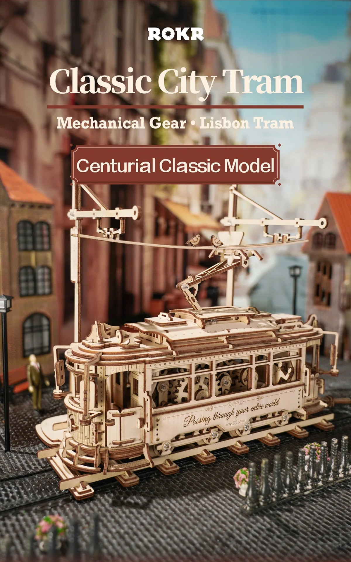 ROKR Classic City Tram 3D Wooden Puzzle ROELK801