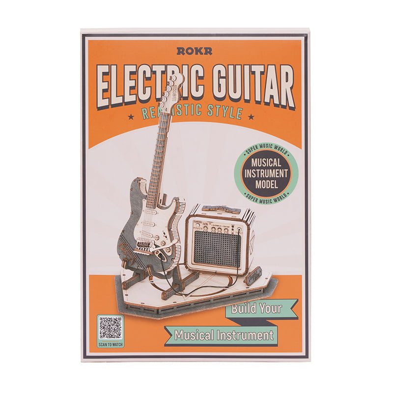 ROKR Electric Guitar Model 3D Wooden Puzzle TG605K