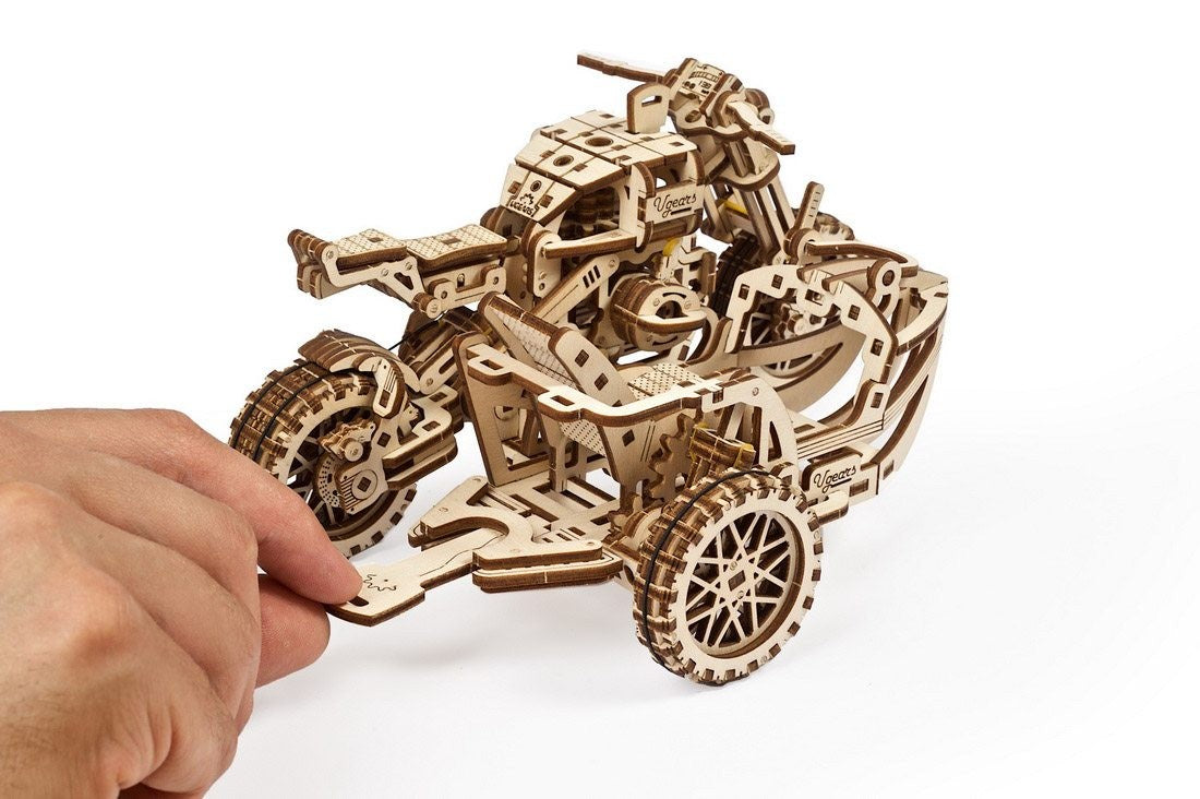 UGears Scrambler UGR-10 with sidecar - 380 Pieces (Medium) UGR70137