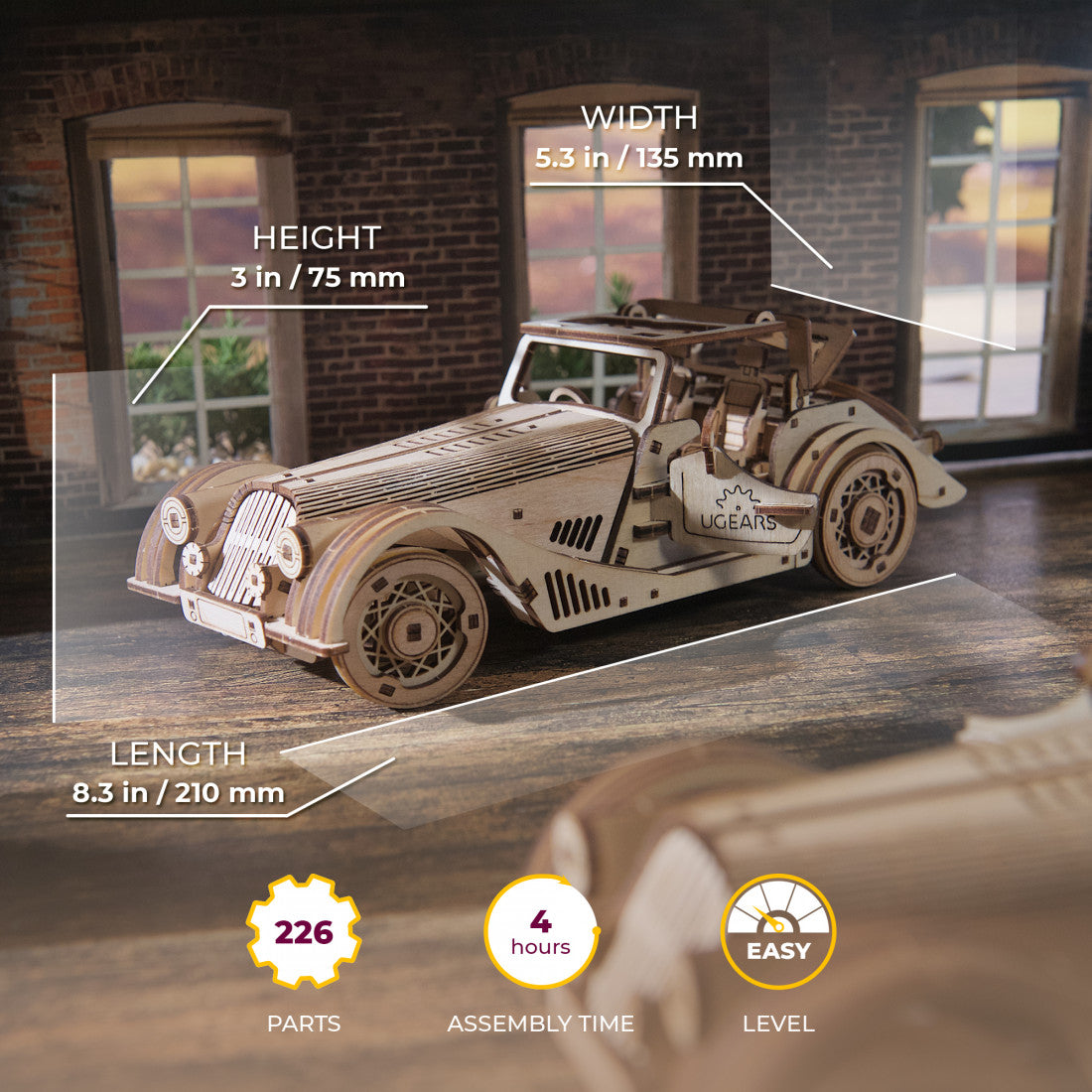 Ugears Sports Car Rapid Mouse - 222 Pieces 70202