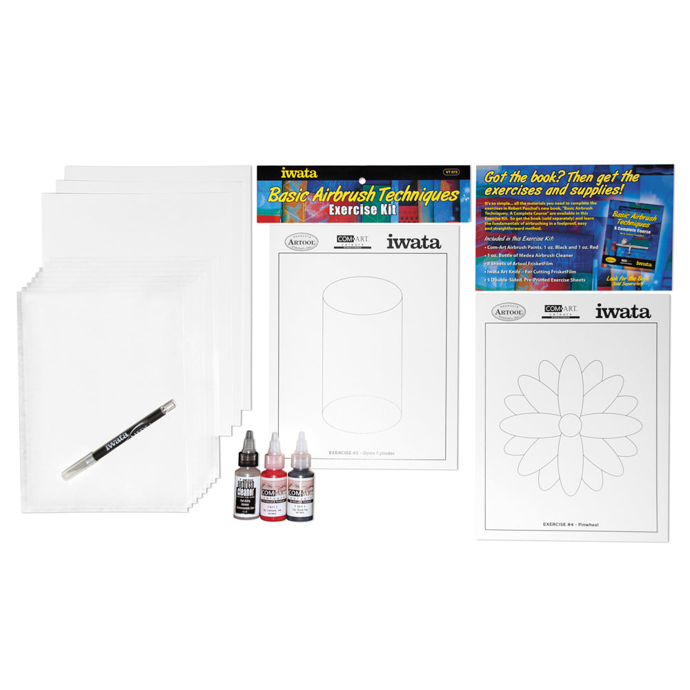 Iwata Basic Airbrush Techniques Exercise Kit by Robert Paschal VT075