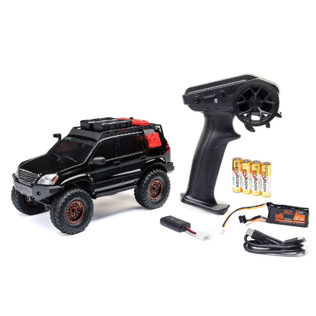 1/24 SCX24 Lexus GX 470 4X4 RTR Brushed Rock Crawler, Black