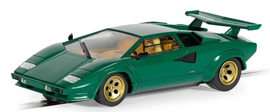 Scalextric C4500 Lamborghini Countach - Verde Pino, DPR w/Lights Slot car SCA4500T
