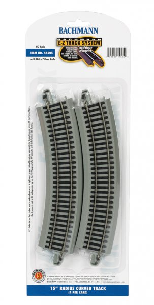 15" Radius Curved (HO Scale Track Nickel Silver)