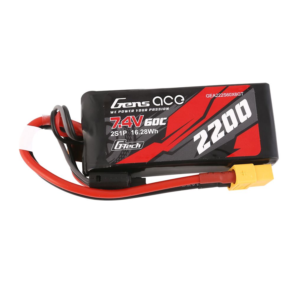 G-Tech 2200mAh 2S1P 7.4V 60C LiPo Battery Pack with XT60 Plug