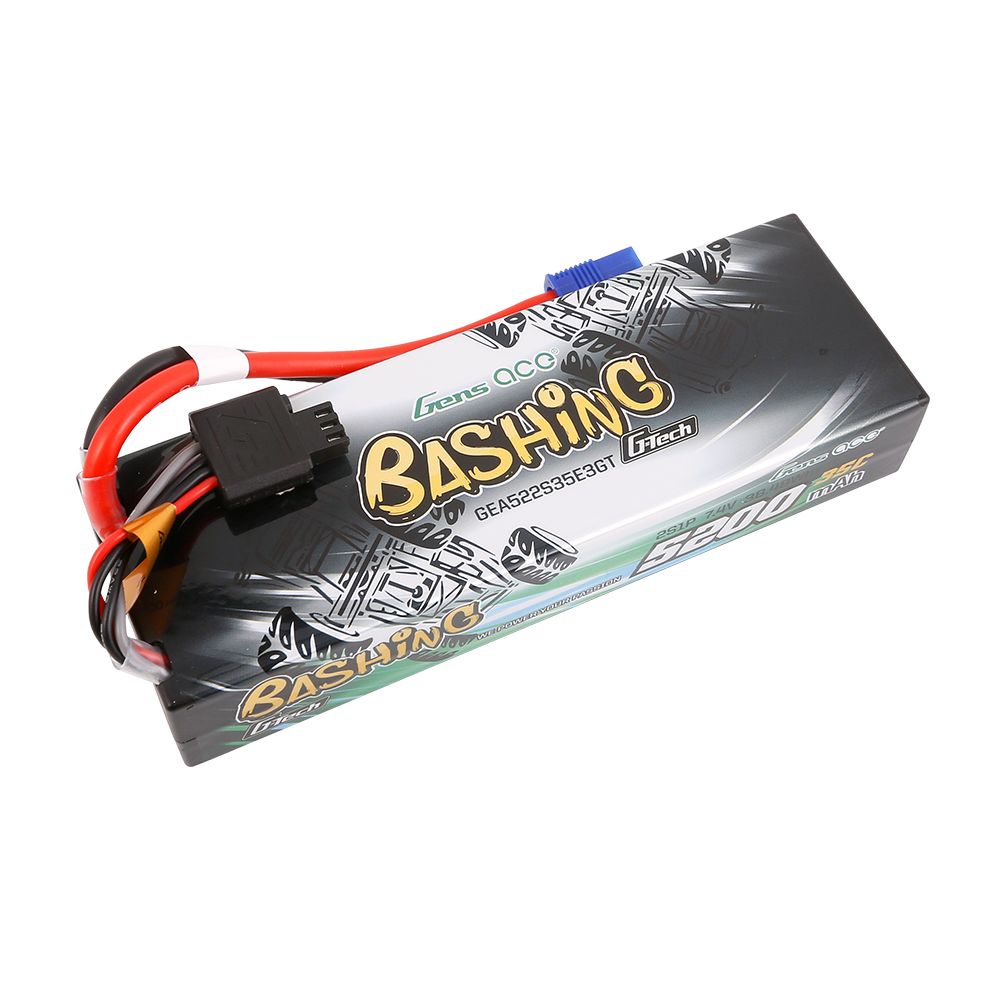 G-Tech Bashing Series 5200mAh 2S1P 7.4V 35C Car LiPo Battery Pack Hardcase 24# with EC3 Plug