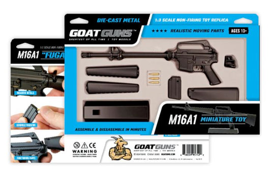 GoatGuns M16A1 Vietnam Rifle Metal Diecast Assembly Kit - Black GOA16-BLACK