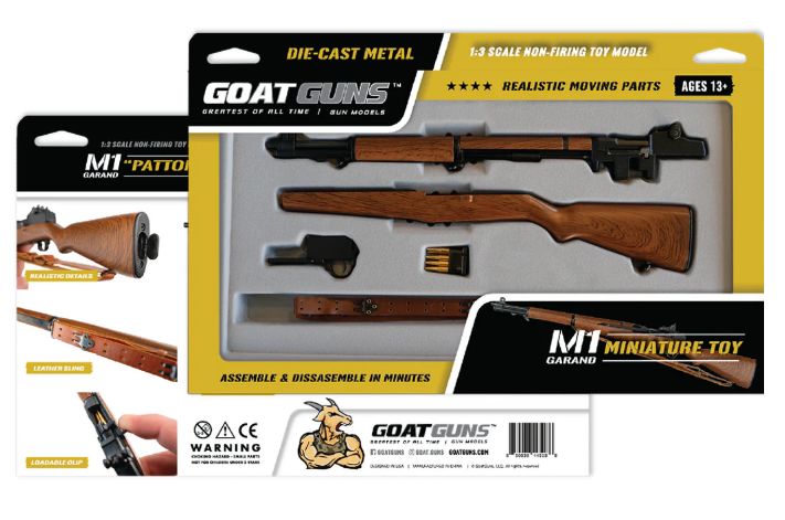 GoatGuns M1 Garand WW2 Rifle Metal Diecast Kit - Wood Grain GOAM1