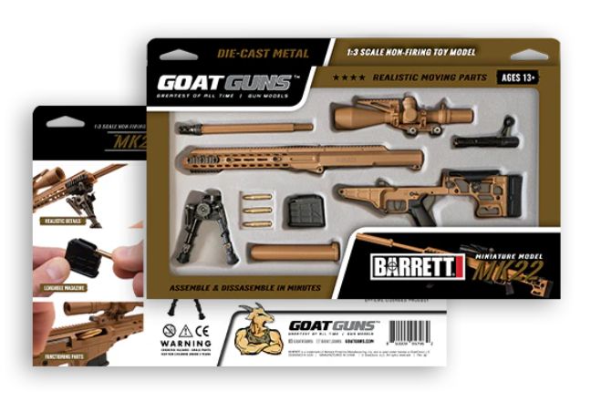 GoatGuns BARRETT MK22 Metal Diecast Model Assembly Kit - Tan GOAMK22-TAN