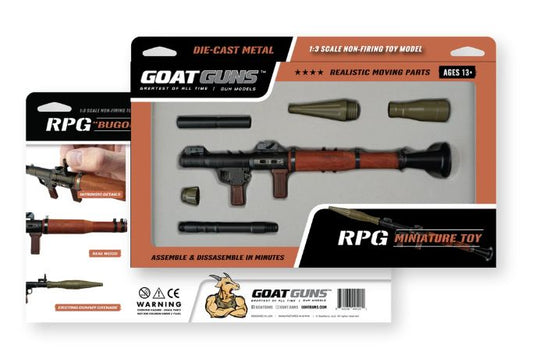 GoatGuns Rocket Propelled Grenade Metal Diecast Kit - Black GOARPG-BLACK