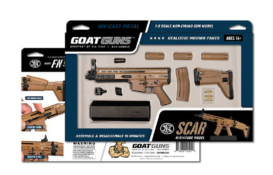 GoatGuns FN SCAR Metal Diecast Model Assembly Kit - Tan GOASCAR
