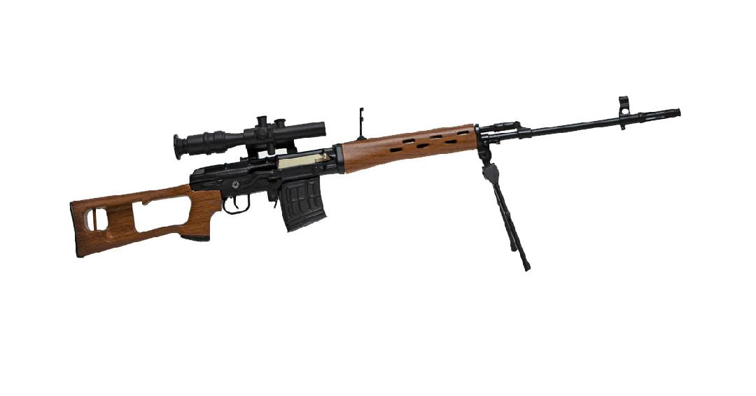 GoatGuns Sniper Rifle Metal Diecast Model Assembly Kit - Black GOASVD-BLACK