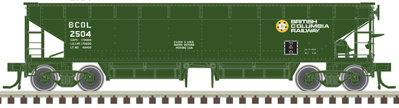 HO Rolling Atlas 70 Ton Hart Ballast Car British Columbia Rd #2504