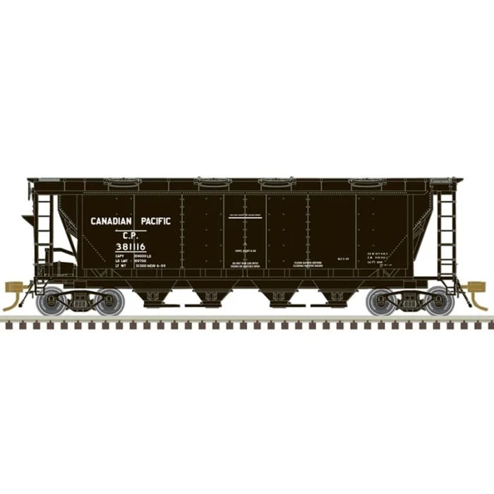 Atlas Master HO Slab Side Covered Hopper, Canadian Pacific #381128