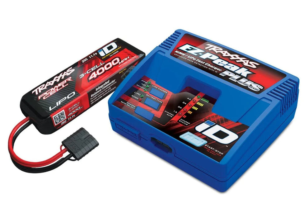 TRA2994 Traxxas EZ-Peak Multi-Chemistry Battery Charger (TRA2970) with 1x 4000mAh 11.1V 3Cell 25C LiPo Battery (TRA2849X)