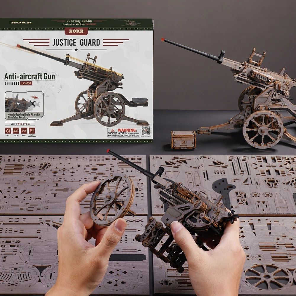 ROKR Anti-aircraft Gun 3D Wooden Puzzle