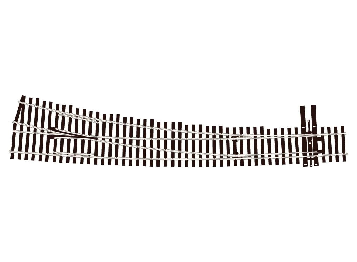 PECO Curved Turnout, #7 Radius, Right Hand HO SCALE TRACK SL-8376