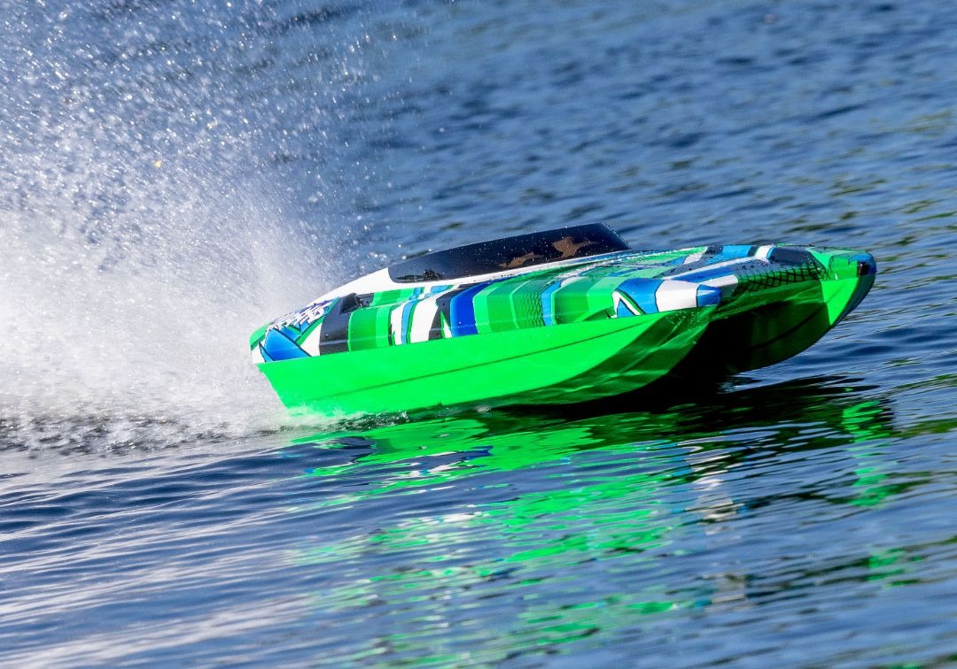 Traxxas DCB M41 Widebody 40" Catamaran High Performance Race Boat Green TRA57046-4GREENR