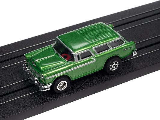 Flamethrower - X-Traction - 1955 Chevy Nomad Green Slot Car