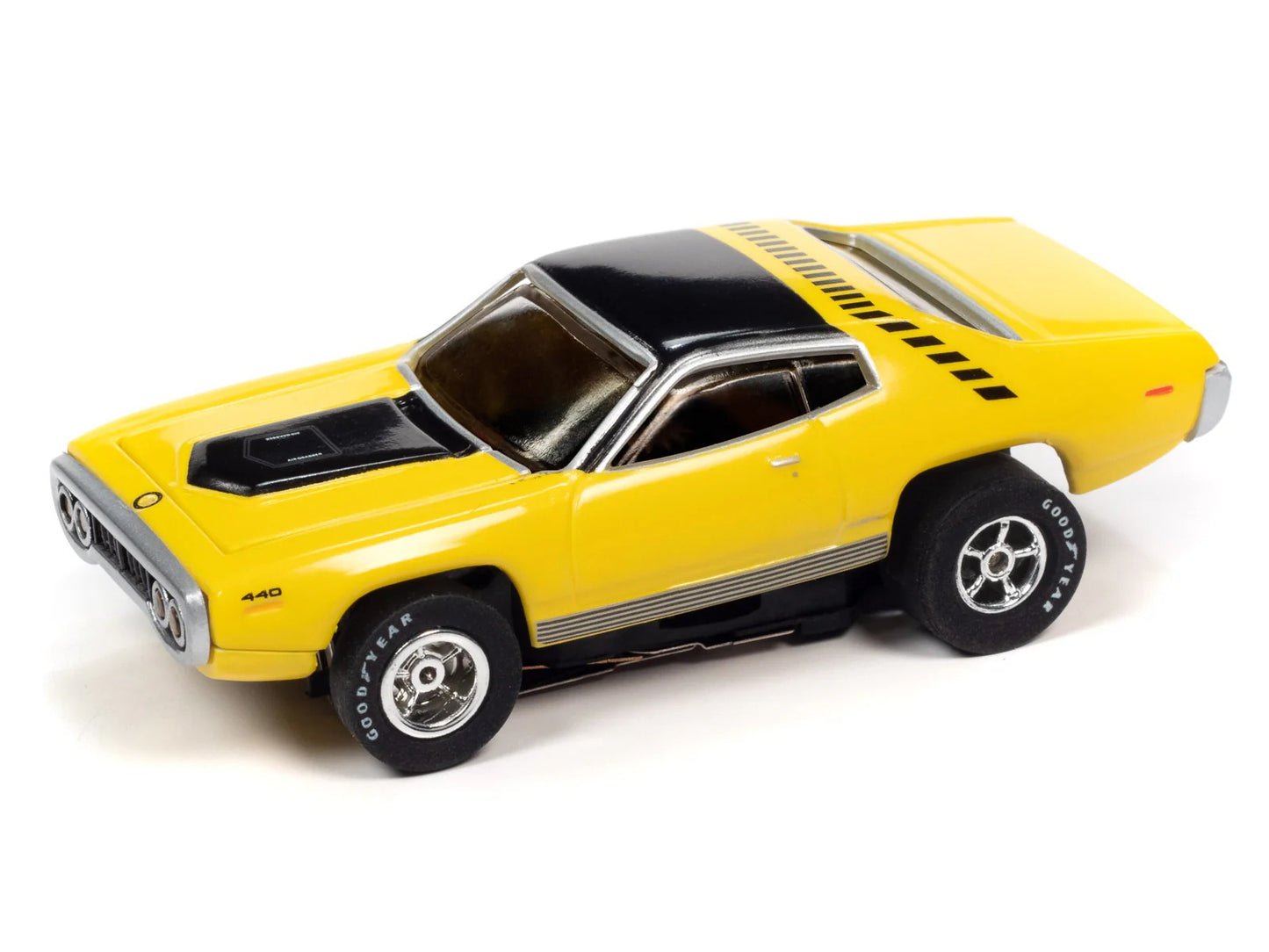 Flamethrower - X-Traction - 1971 Plymouth GTX Yellow Slot Car