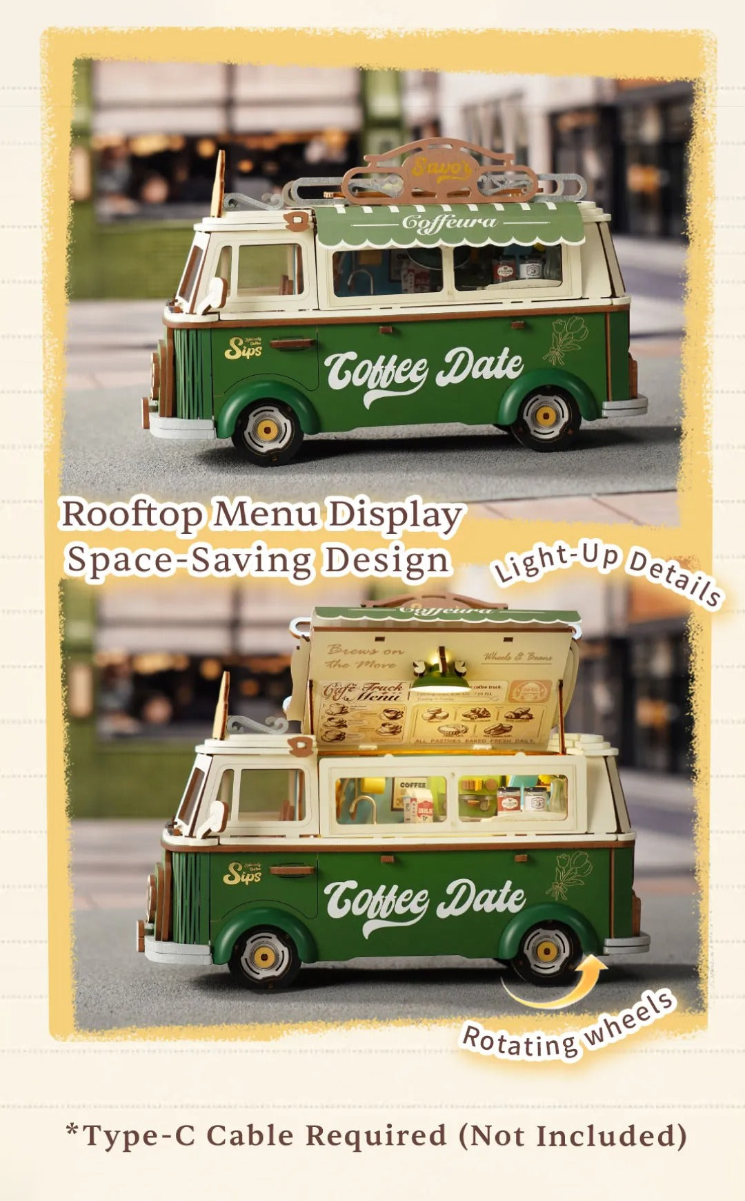Rolife 3D Wooden Puzzle - Leo's Coffee Truck TGS07