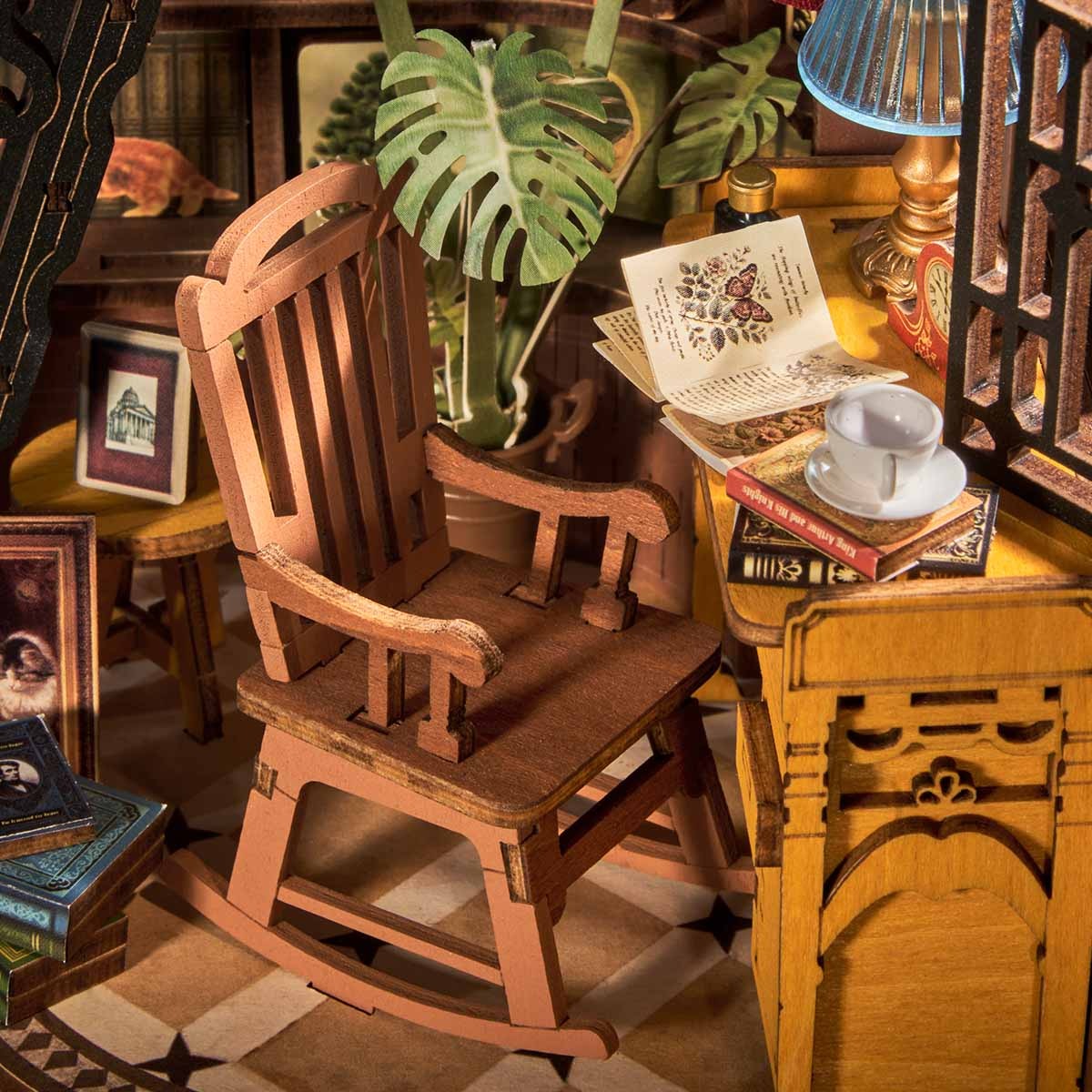 Rolife Silent Corner Study DIY Book Nook Shelf Insert TGE02