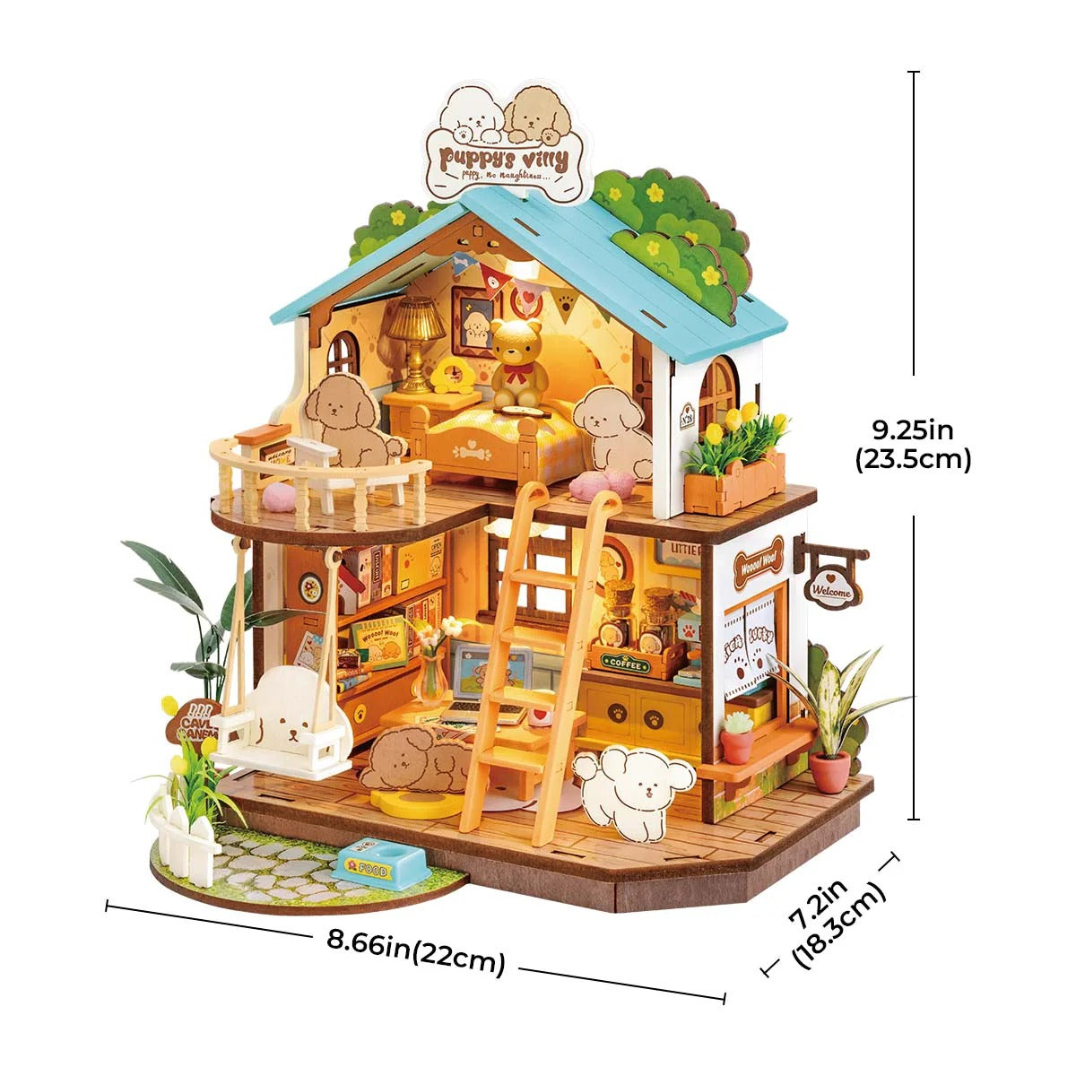 Rolife Puppy's Cozy Villa DIY Miniature House DG169
