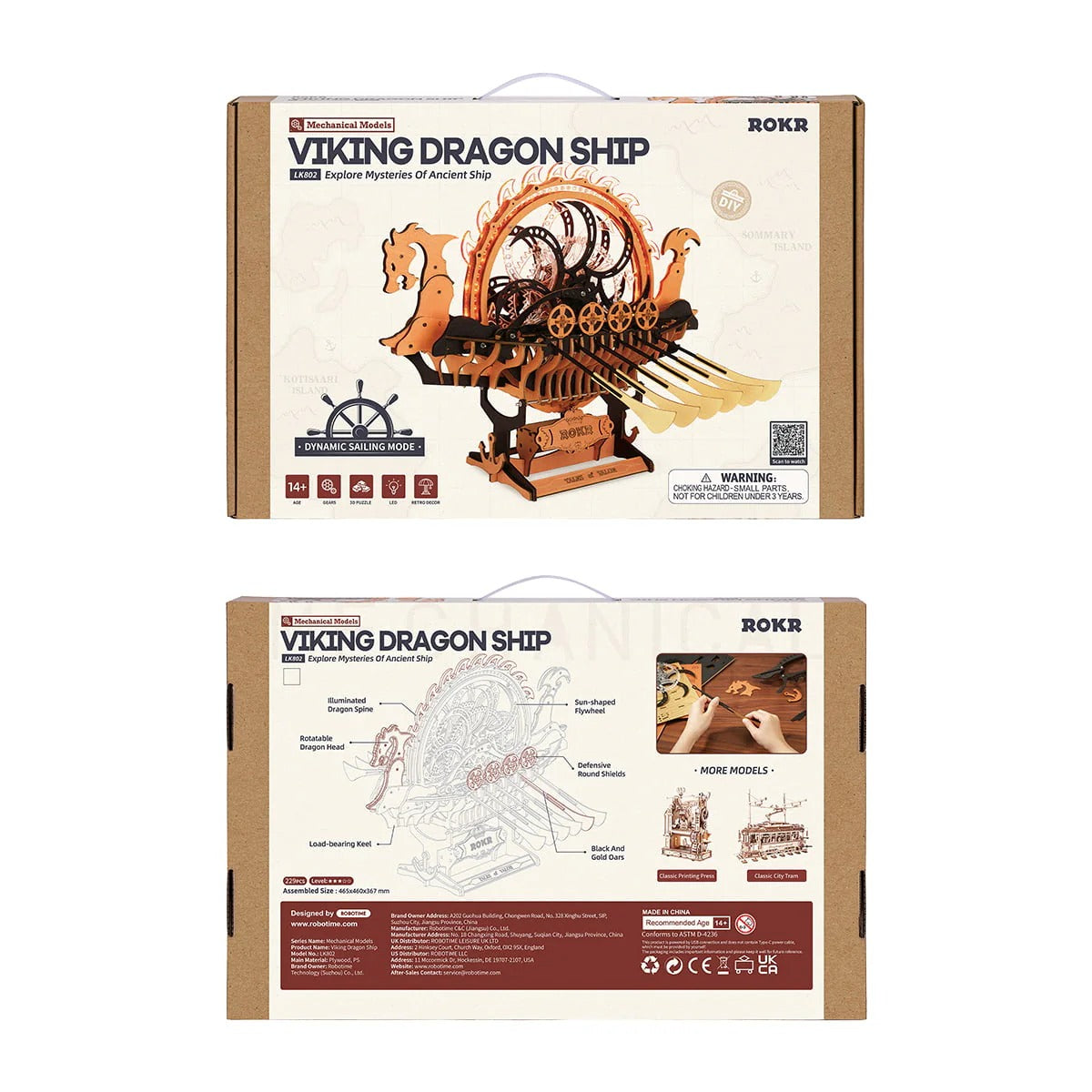 ROKR Dragon-Boat 3D Wooden Puzzle LK802