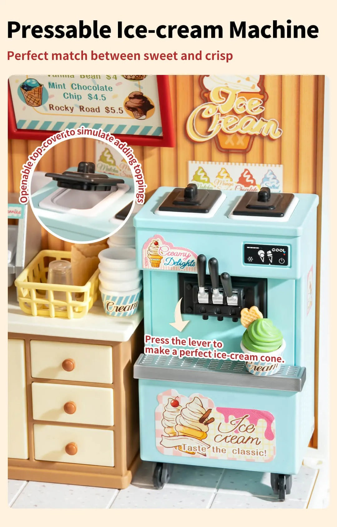 Rolife Super Creator Miniature House- Flavorful Ice Cream DW018B