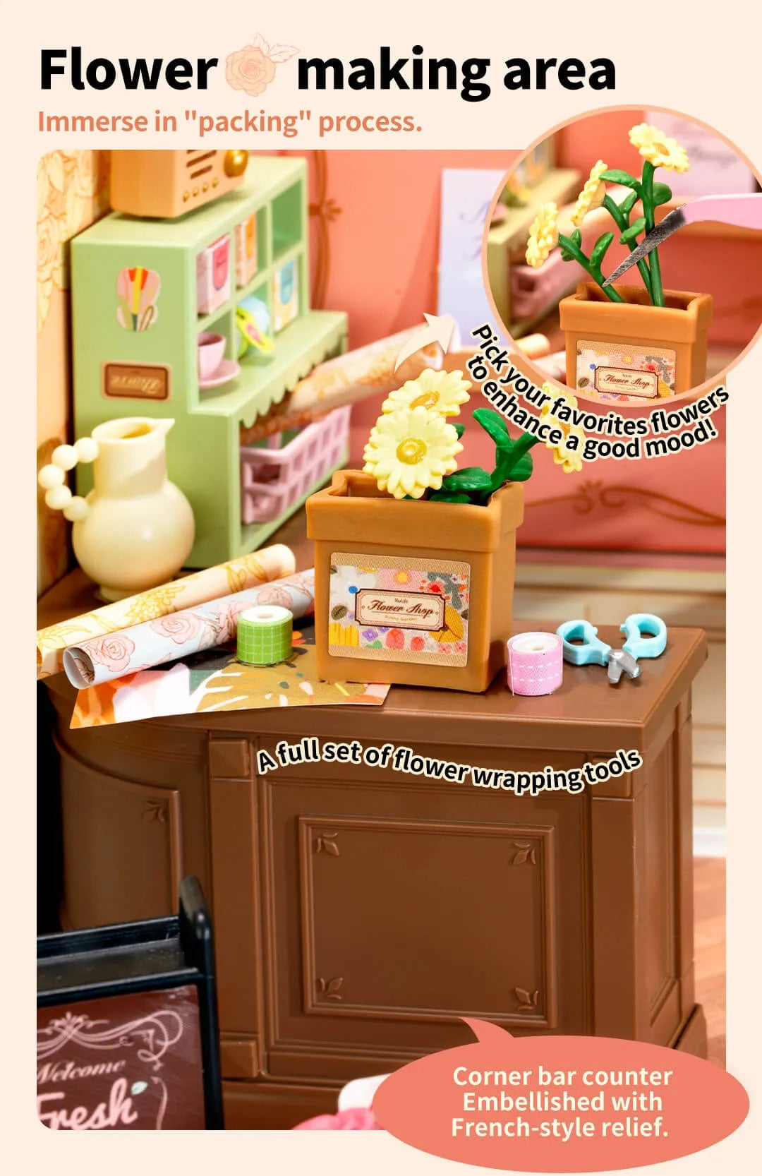 Rolife Super Creator Miniature House - Fresh Flower Shop DW017B