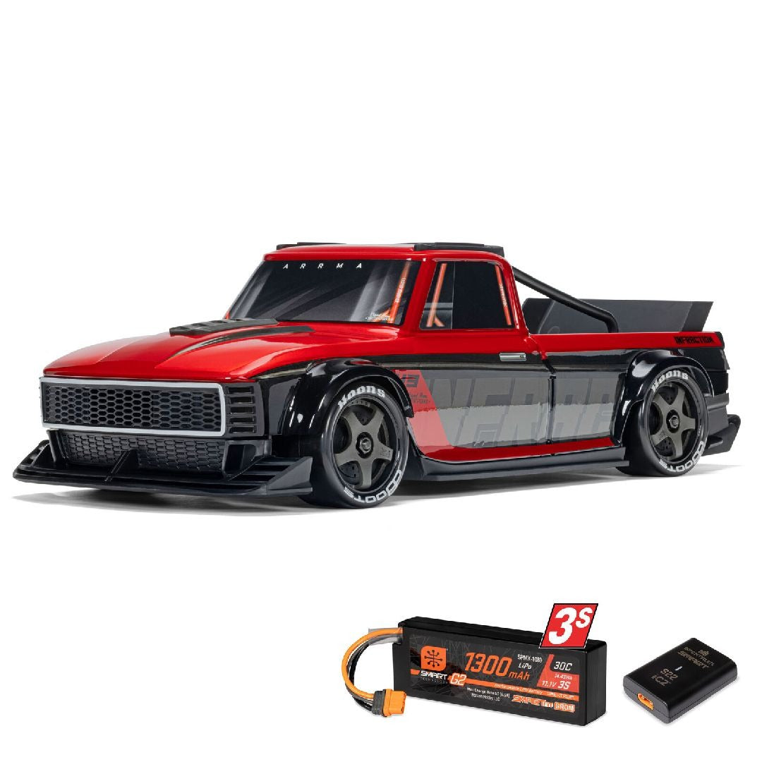 Arrma 1/12 INFRACTION GROM 3S 4X4 Brushless RTR - Red/Black