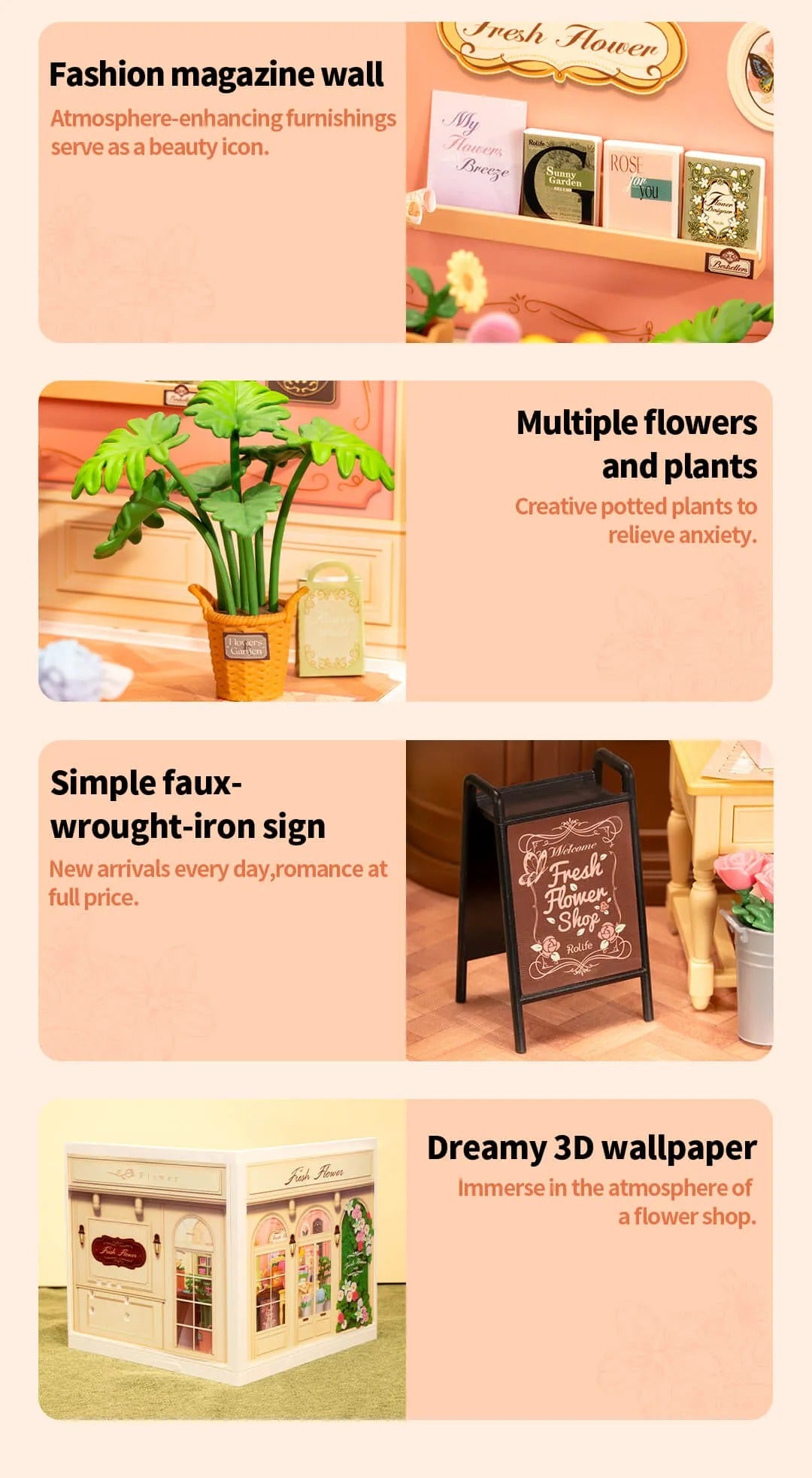 Rolife Super Creator Miniature House - Fresh Flower Shop DW017B