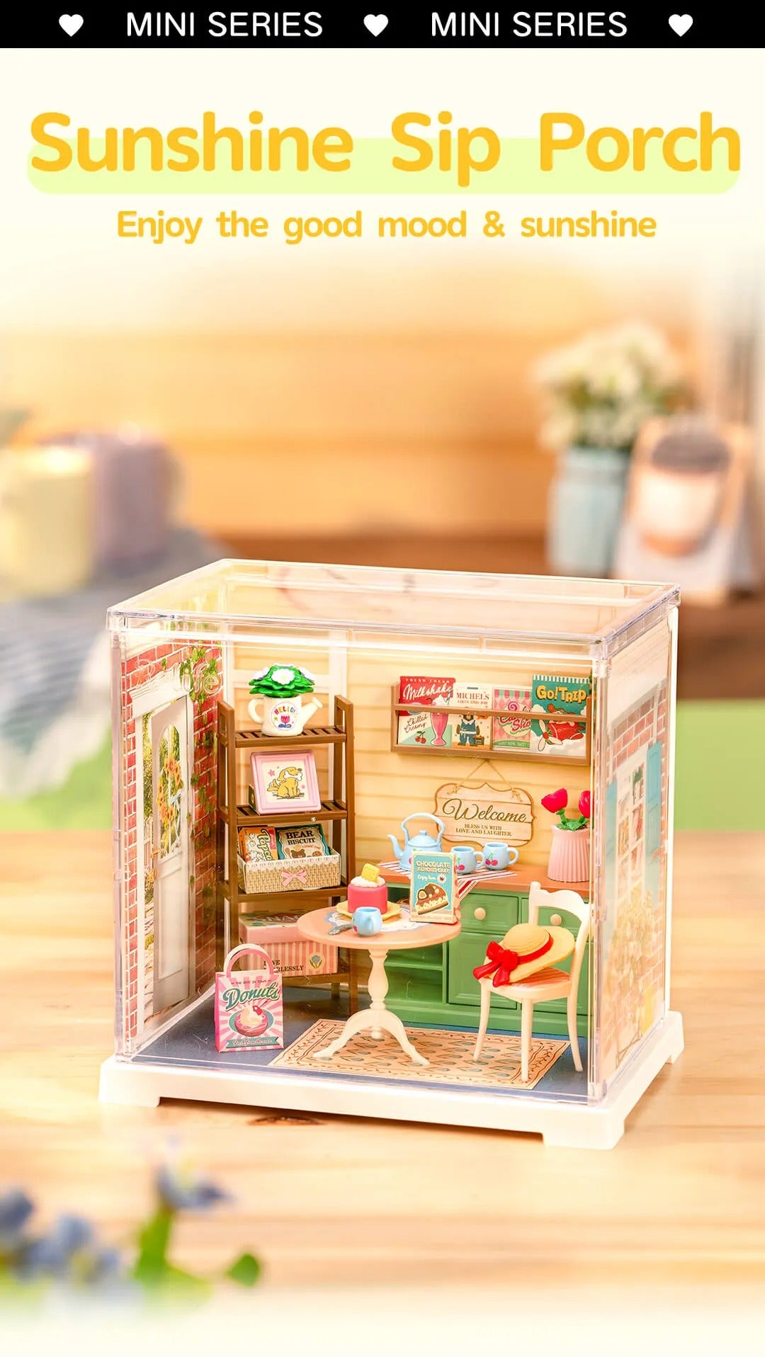 Rolife Sunshine Sip Porch Mini Super Creator DIY Miniature House DWS07B