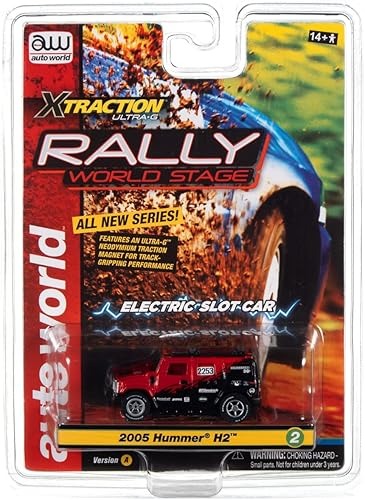 Auto World Xtraction Rally 2005 Hummer H2 (red) HO Scale Slot Car